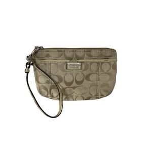 Coach Wristlet Small Pouch Shimmer Gold Y2K